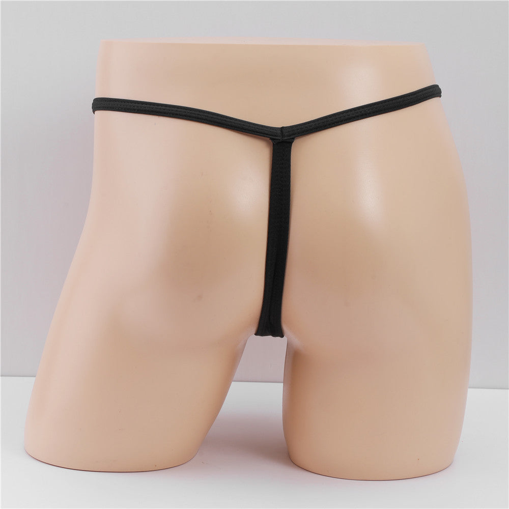 Image of Men’s erotic open hole loose thong European and American bundled T-pants low-waisted tight buttocks gay gay panties